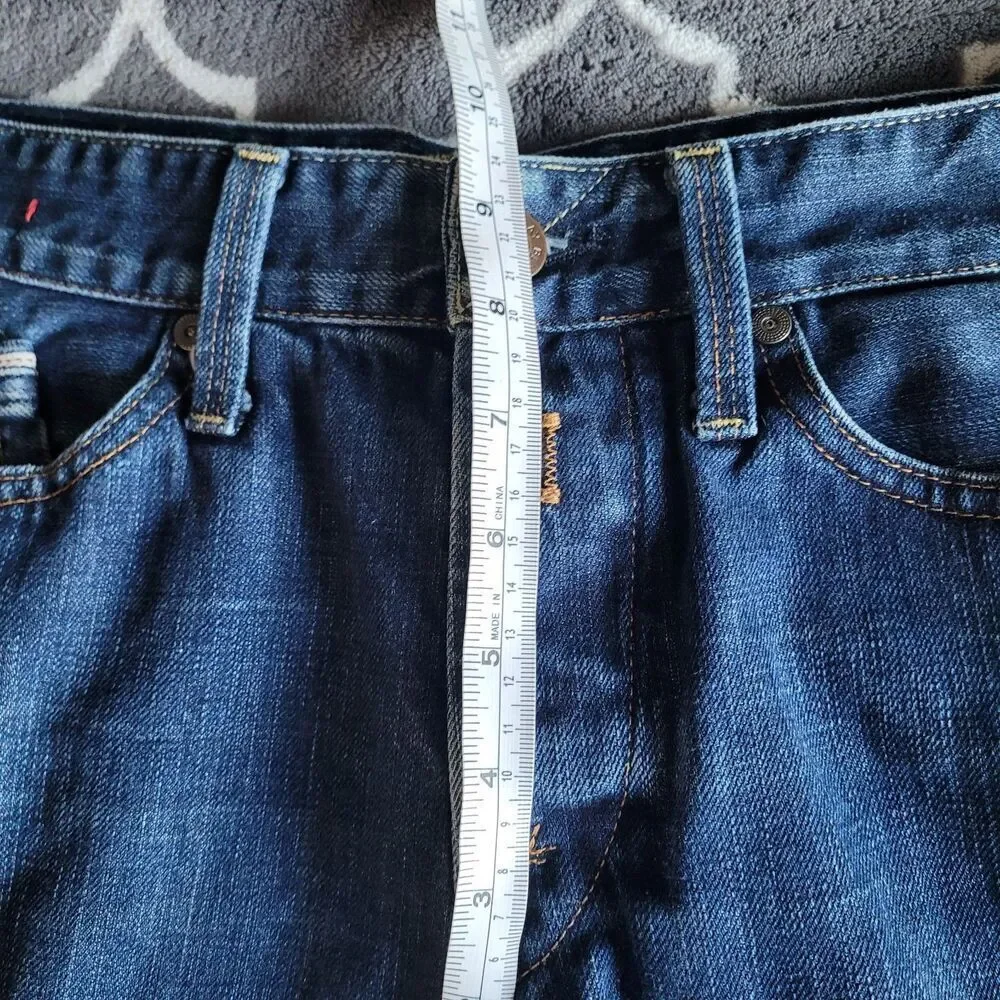 REPLAY R81 Mens Waitom Jeans Dark Blue W29 L32 Button Fly Selvedge Made In Italy
